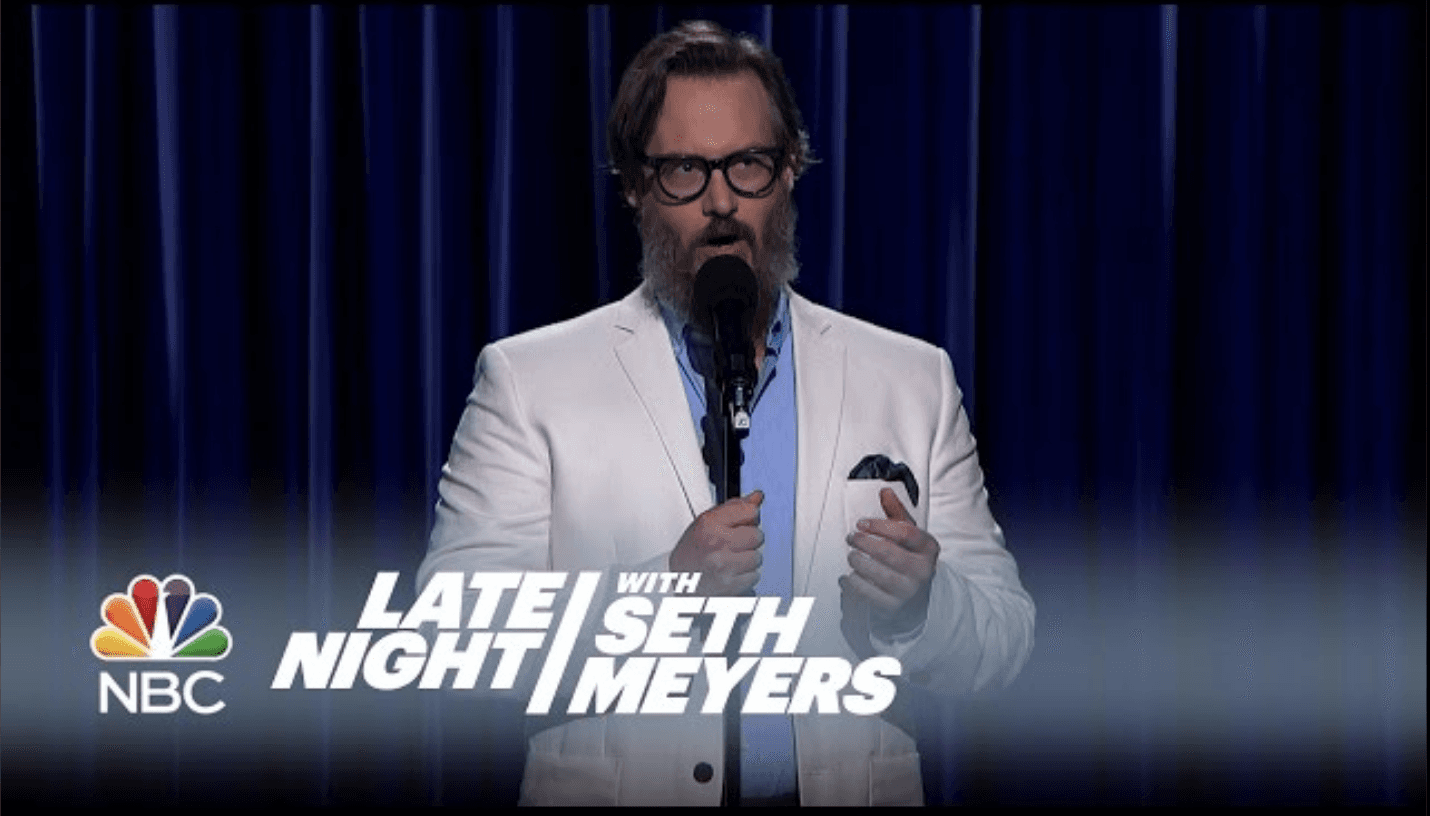 Ben Kronberg performing stand-up on Late Night with Seth Meyers