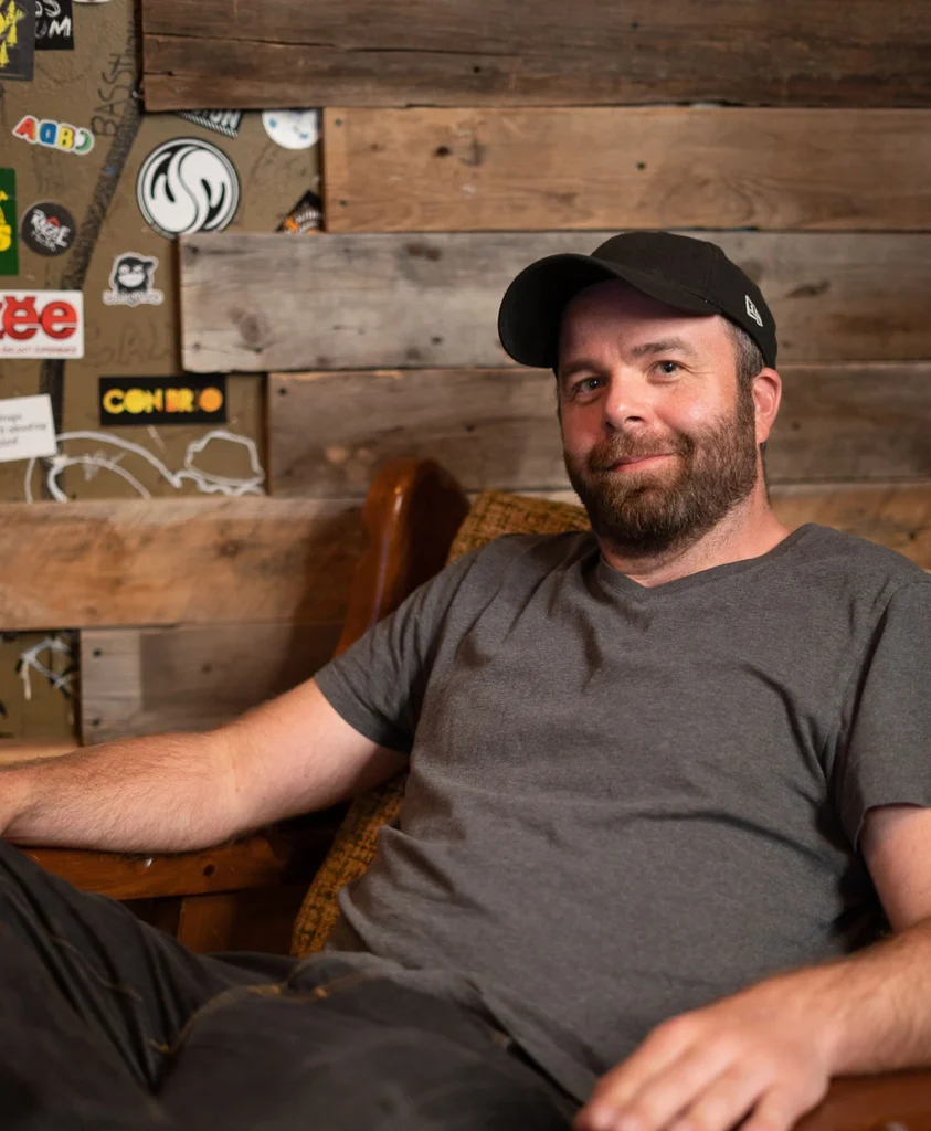 Portrait of comedian Brett Hiker